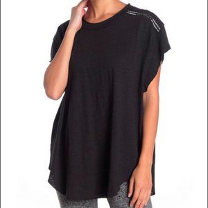 FREE PEOPLE MOVEMENT BLACK SHORT SLEEVE TAKE A HIKE T-SHIRT TEE